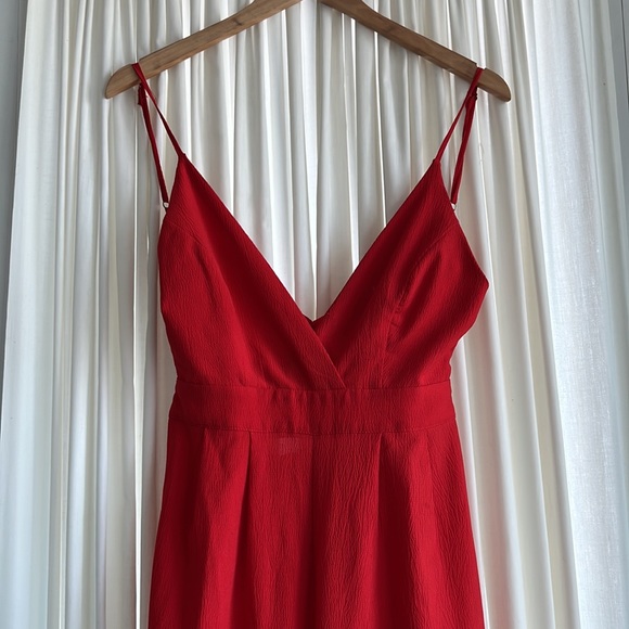 Room Service - size small/medium - red jumpsuit with bowtie back - Picture 5 of 5
